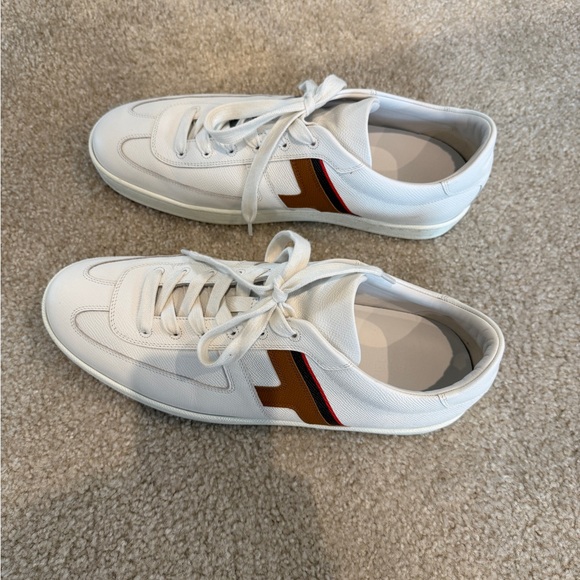 Hermes White and Tan Men's Sneakers
